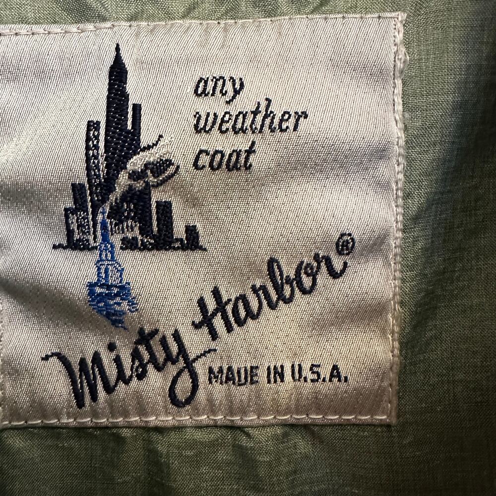 Vintage Misty Harbor Any Weather Coat Mint Green USA 18 - Picture 7 of 10